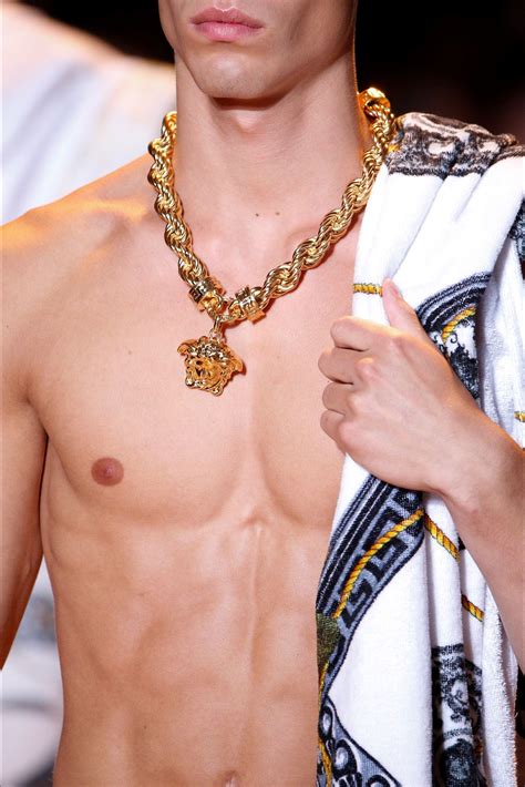 fake versace mens earrings|versace chain men's.